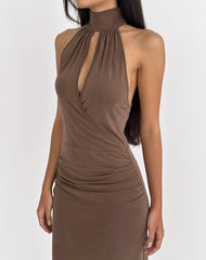 Anezka Midi Dress in Bitter Chocolate