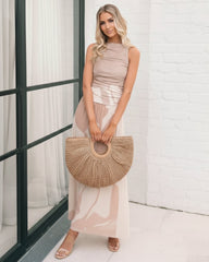 Balayage Dress - Beige Floral | Women's Floral Maxi Dress