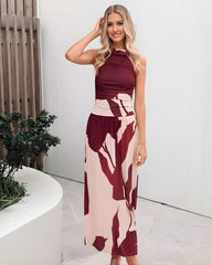 Balayage Dress - Wine Floral | Women's Floral Maxi Dress