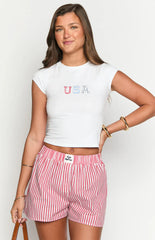 Brad Red Stripe Boxer Shorts