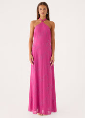 Cliffs Edge Maxi Dress - Berry Kiss