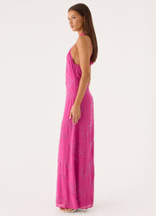 Cliffs Edge Maxi Dress - Berry Kiss