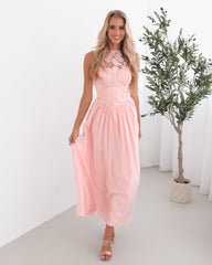Contessa Pink Dress | Women's Lace Maxi Dress