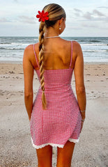 Cutie Pie Red Gingham Mini Dress