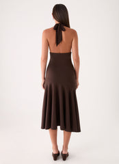 Enyah Midi Dress - Chocolate