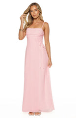 Flossie Pink Sleeveless Prom Dress