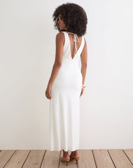 Georgina Maxi Dress in Cupro Off White
