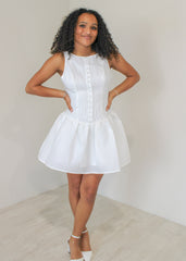 Adored Stunner Drop Waist Flare Mini Dress
