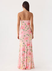 Iroha Strapless Maxi Dress - Blooming Spring