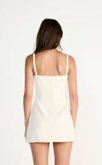 Dominique Mini Dress (Oat)
