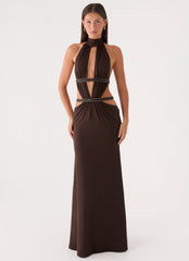 Kendrah Maxi Dress - Chocolate
