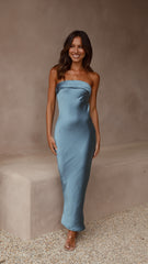 Gisele Maxi Dress - Steel Blue