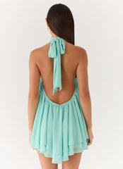 Lyrah Halter Mini Dress - Mint