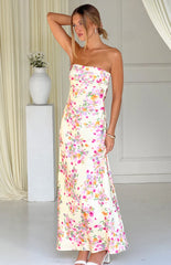 Maiah Yellow Bloom Prom Dress