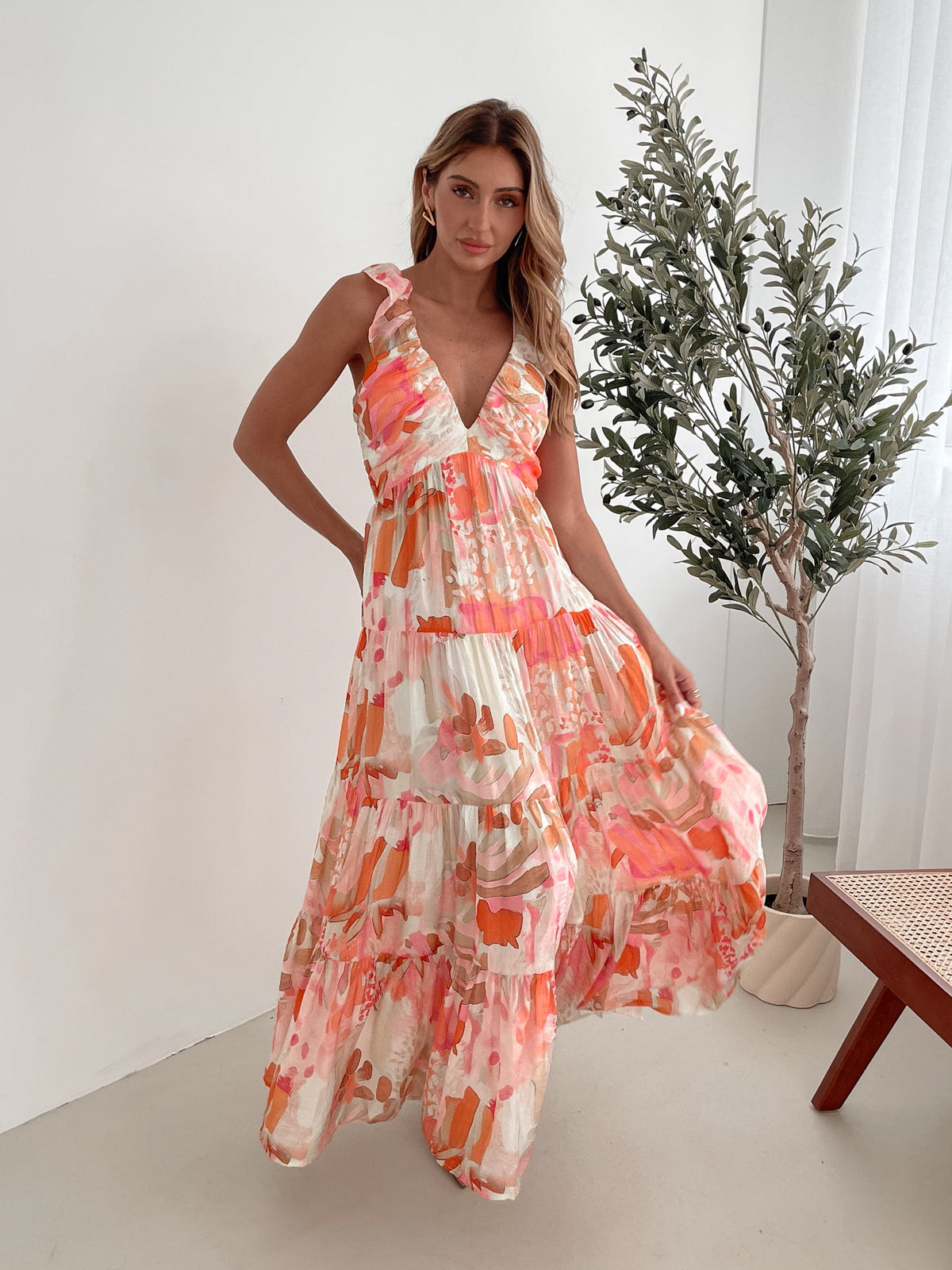 Mariel Pink Floral Dress | Women's Floral Mini Dress
