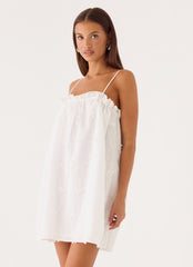 Mianna Cotton Mini Dress - White