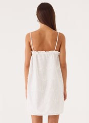 Mianna Cotton Mini Dress - White