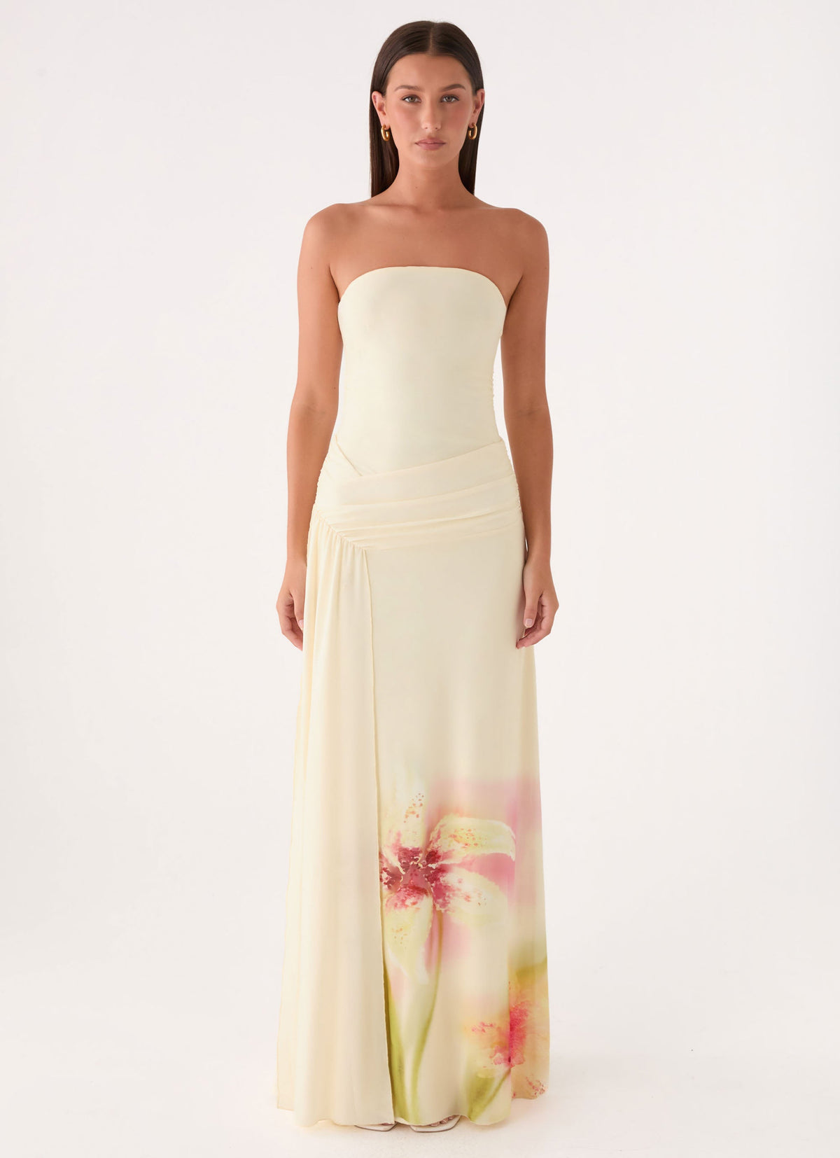 Palomar Strapless Maxi Dress - Soft Lily