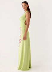Quaresma Embellished Maxi Dress - Lime