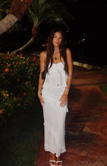 Raleigh White Ruffle Strapless Top
