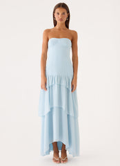 Sharn Strapless Maxi Dress - Blue