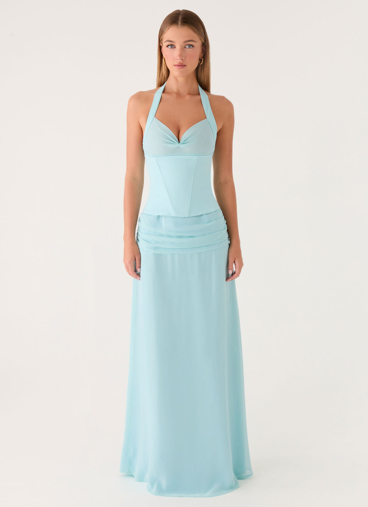 Soneva Corset Maxi Dress - Aqua