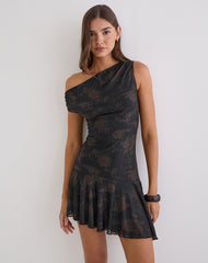 Tohari Mini Dress in Dynamic Rose