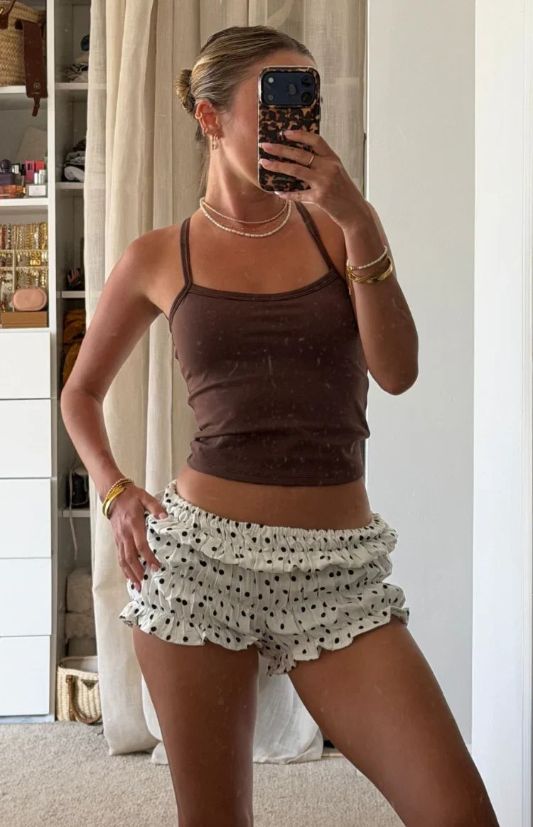 Tango White Polka Dot Shorts