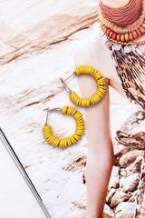 Audrey Hoop Earrings - Mustard