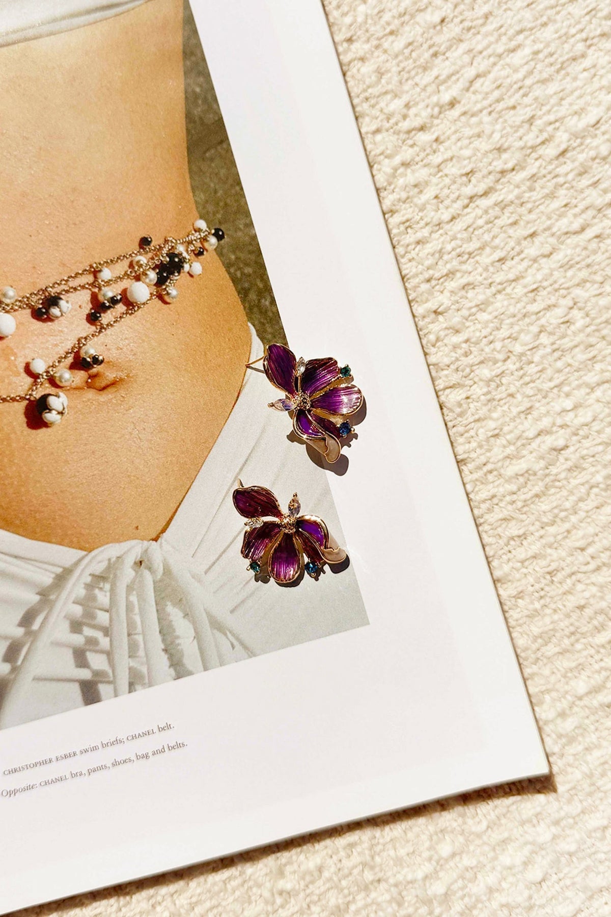 Aurora Garden Earrings - Purple