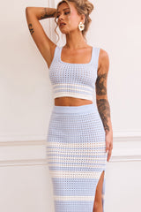 In The Groove Cropped Top - Blue