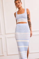 In The Groove Cropped Top - Blue