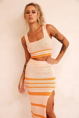 In The Groove Cropped Top - Orange