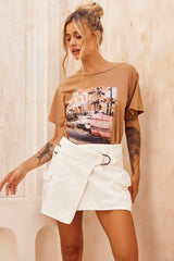 One To Want Mini Skirt - White