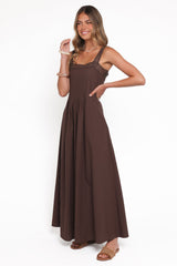 Alandra Maxi Dress - Brown