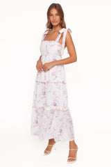 Aurelia Maxi Dress - Purple Floral