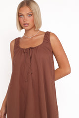 Bowman Maxi Dress - Chocolate Brown