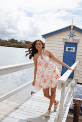 Elira Mini Dress - Red Floral