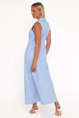 Galia Midi Dress - Blue