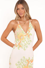Haruki Maxi Dress - Yellow Spring Floral