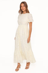 Janice Maxi Dress - Butter Yellow Broderie