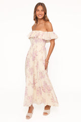 Jemira Maxi Dress - Lavender Floral