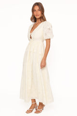 Karla Maxi Dress - Butter Yellow Broderie