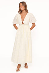 Karla Maxi Dress - Butter Yellow Broderie