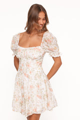 Lavia Mini Dress - White Multi Floral