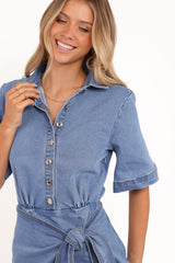 Leyton Mini Dress - Denim Chambray