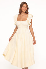 Linda Midi Dress - Butter Yellow
