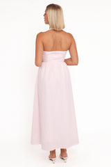 Margerie Halter Dress - Pink Gingham