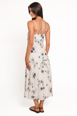 Martine Maxi Dress - Black/Ivory Floral