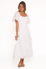 Tierney Midi Dress - White